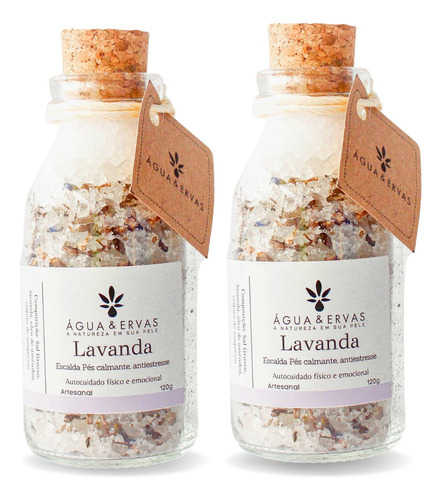 Kit 2 Escalda Pés De Lavanda 120g