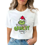 Playera Grinc Extra Navideña Blusa Mujer Regalo Navidad 4m