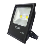 Refletor Led 100w Holofote Bivolt Prova Dágua Branco Frio Ip