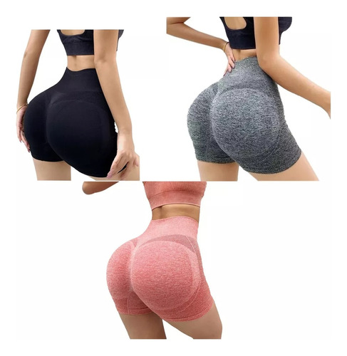 Short Bermuda Levanta Bumbum Cintura Alta Modeladora Fitness