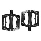 Pedales Bicicleta Par Antideslizante Aluminio Plataforma Mtb Color Negro