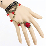 Pulsera Encaje Rojo Tobillo Pie Muñeca Fino Fantasía Envíoss