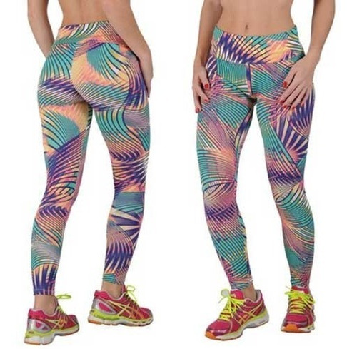 Calça Legging Feminina Suplex C/ Detalhe Leg Grossa Academia