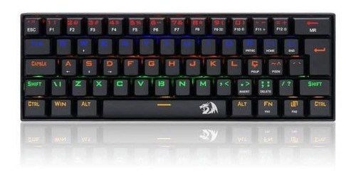 Teclado Gamer Mecânico Compacto Lakshmi K606r  Redragon