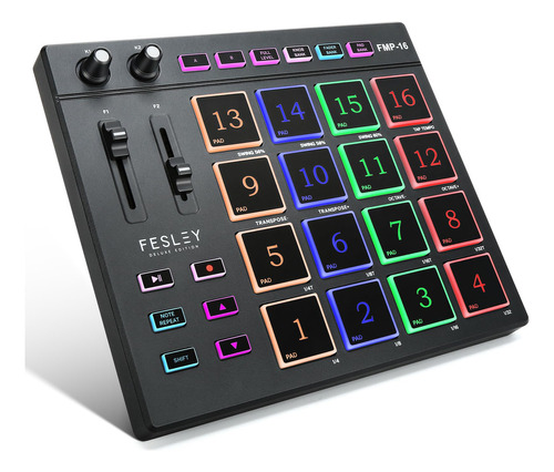 Fesley Midi Pad Beat Maker, Controlador De Teclado Midi Usb
