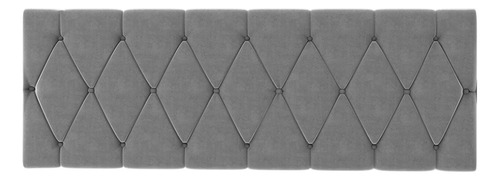 Cabeceira Leticia Dobrável Box King Size 1,95cm Suede Cinza