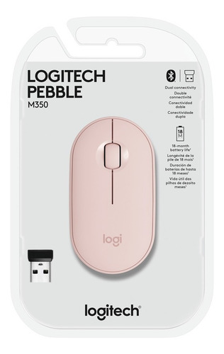 Logitech Pebble M350, Mouse Inalámbrico Moderno Y Silencioso