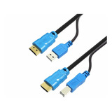 2 Cables Usb Hdmi Kvm A Hdmi Usb B 3 Metros