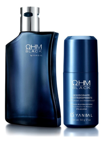 Perfume Ohm Black + Desodorante Yanbal - g a $1200