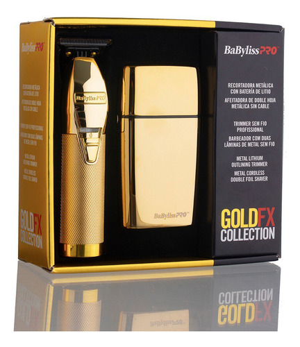 Combo Babyliss Pro Gold Fx Collection Shaver E Acabamento