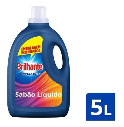 Lava Roupas Sabão Líquido Brilhante Limpeza Total 5 L - F W