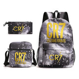 Mochila Golden Legend Cr7 De Cristiano Ronaldo, Paquete De 3 Color Grey 2