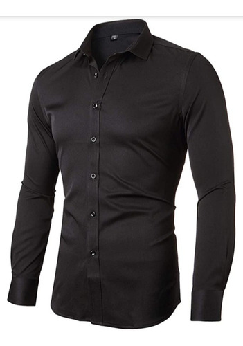 Camisa Lisa Varios Colores Slim Fit Entallada