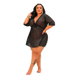 Saída Praia Feminina-48 Ao60-tendência Verão-saída Plus Size