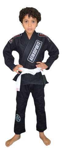 Kimono Jiu Jitsu Keiko Juvenil Pro Preto Infantil