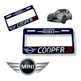 Porta Placas Mini Cooper Auto Universal Kit Par 