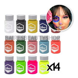 Kit Maquillaje Artístico Líquido Bodypaint Glow X14