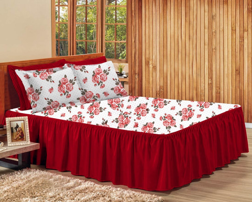 Colcha Para Cama De Casal Oxford Floral Estampas Variadas