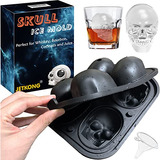 Molde De Hielo Calavera Jetkong Grande 4 Cavidades