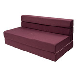 Sofa Cama Queen Size Cozy Plegable | Memory Foam Home Color Rosa Oscuro