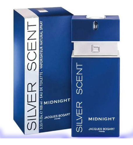 Perfume Silver Scent Midnight Jacques Bogart Edt 100ml Amadeirada Aromática Eau De Toilette Masculino Original Novo Lacrado