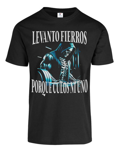 Playera Levanto Fierros Gym, 100% Algodón Para Caballero