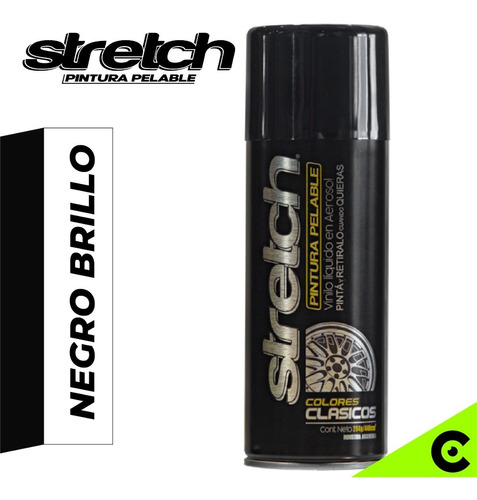 Stretch | Negro Brillo X4 | Pintura Removible  - Capta