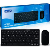 Kit Teclado E Mouse Mini C/ Fio Usb Knup Kp-te122