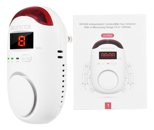 Detector Gas Con Alarma Led Digital Para Cocina.seguridad