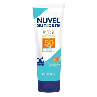 Protector Solar Infantil Nuvel SunCare Kids FPS 50 Alta Protección 120ml | MercadoLibre