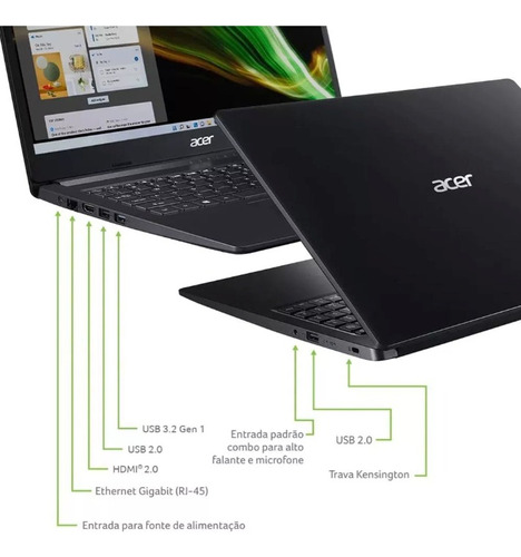 Notebook Acer Aspire A315 Intel I5 10 Geração 16gb 500 Gb Ss
