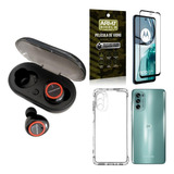 Kit Capa Moto G62 + Fone Ouvido Bluetooth Ly101 +película 3d