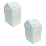 Cesto Tacho Residuos Baño Tapa Vaiven 10lts Blanco 