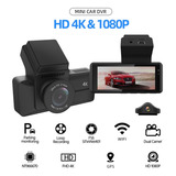 4k Coche Cámara Dvr Video Recorder Gps Hd Track Wifi Dashcam