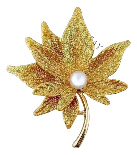 Broche Elegante Accesorio De Ropa De Hoja De Arce Para Mujer