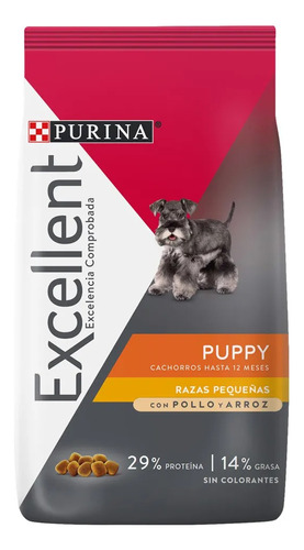 Purina Excellent Cachorro Pollo/arroz Razas Pequeñas X 3 Kg