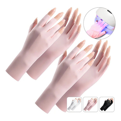 AOKUN 2pz Par Guantes Anti-uv Lampara Para Uñas 3 Colors Para Mujer Rosa | MercadoLibre