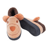 Pantufa Infantil C Pelinhos Ursinho Confortável Inverno 