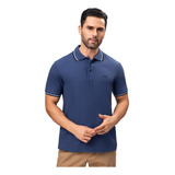 Polera Pique Básica Lisa Azul Hombre Fashion's Park