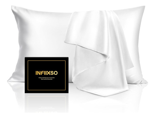 Infiixso Funda De Almohada De Seda De Morera Para Cabello Y 