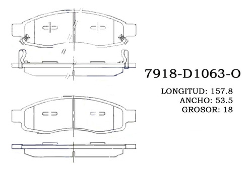 Pastilla De Freno Delantera Nissan Pathfinder Armada 7918 Foto 2