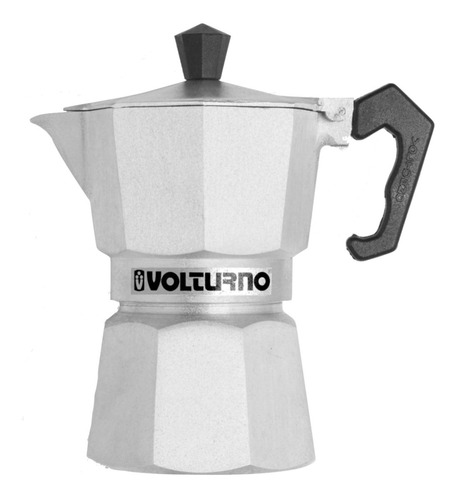 Cafetera Volturno Clásica 3 Pocillos Manual Aluminio Italiana