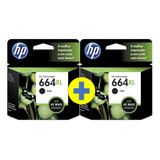 Kit 2 Cartucho Hp 664xl Preto Para 4535, 4675, 3835, 2675