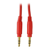 Cable Audio 3.5 Mm 1m Star Tec Bolsa Rojo