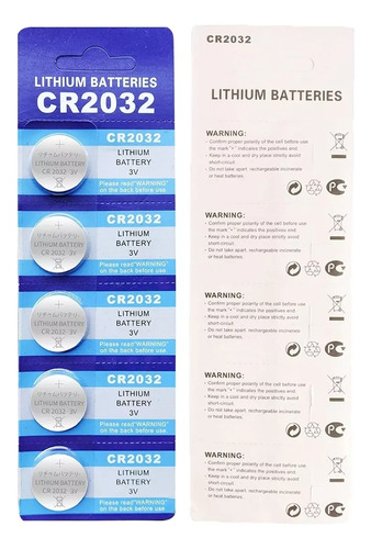 Pila Cr2032 X5u Lithium 3v Balanza Calculadora Control