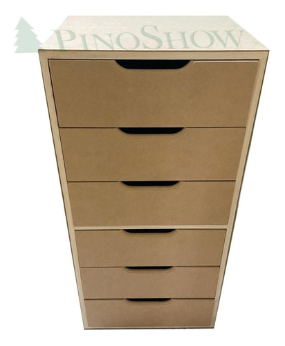 Cajonera Interior Placard Mdf - 6 Cajones Altos -  Pinoshow