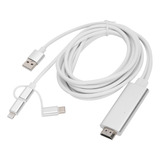 3 En 1 Micro Usb Tipo C A Hdmi Cable Adaptador De Espejo Hdm