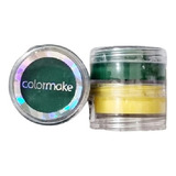 100 Unid. Tinta Facial Color Make Verde E Amarelo Brasil 