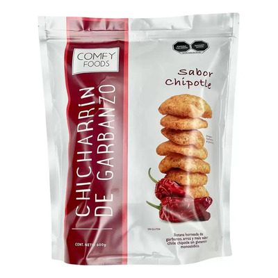 Chicharrón De Garbanzo Sabor Chipotle Comfy Foods 600g | Envío gratis
