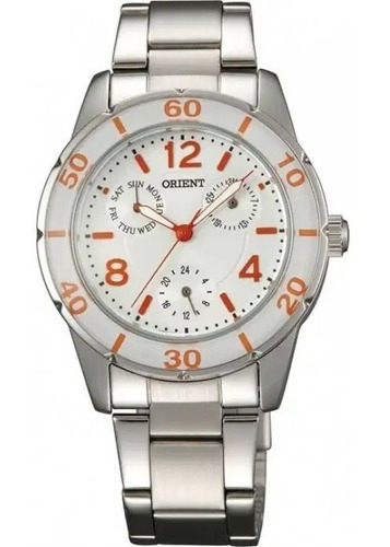 Reloj Orient Mujer Acero Calendario Sumergible 50m Fut0j003w